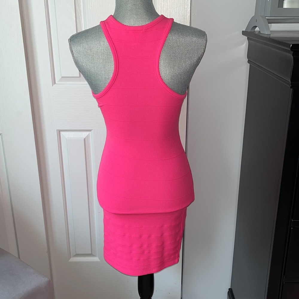 New Sexy Hot Pink Bodycon Dress Small - Picture 5 of 7